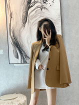 2020 Autumn and Winter new celebrity small fragrant style suit jacket womens suit Slim retro Korean version of British style jacket