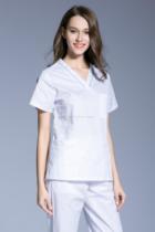 Korean female doctor nurse wash clothes split work suit oral short sleeve open shoulder anti-light surgical suit