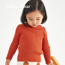 Nido bear male and female child sweaters spring autumn clothing new children dress baby foreign air cover headsweaters children sweaters