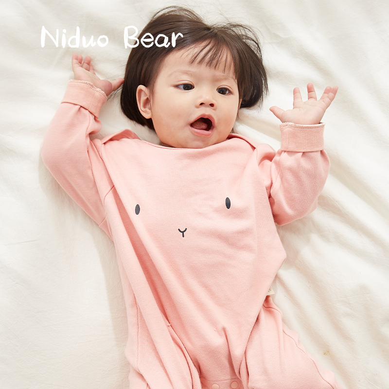 Clearance Nido bear newborn baby clothes autumn clothes baby full moon jumpsuit baby spring and autumn outing romper