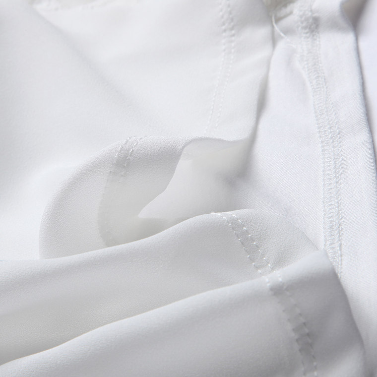 拉夏贝尔 2015夏新款 植物印花蕾丝拼接白色短袖T恤 女10007848