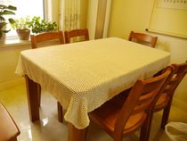 I love my home pure handmade crochet hook Flower Cotton Lace Hollowed-out Woven Tablecloth Tea Table Flag Cover Bumi Color