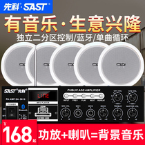Senco ceiling speaker set Ceiling ceiling audio constant voltage amplifier Background music Wireless radio Wall-mounted speaker Indoor home embedded Bluetooth store Surface-mounted campus public system