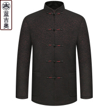 Elderly Tang suit male spring tunic suit Chinese mens father grandfather old man clothes Chinese style spring and autumn coat
