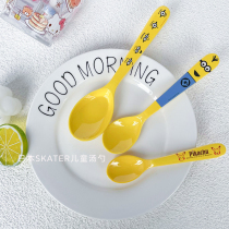 Japanese skater baby children adult Pikachu small yellow Man cartoon soup deep spoon resin spoon rice spoon