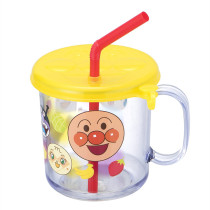 Spot Japanese Breadman childrens single handle with lid can insert straw sealing water Cup 250ml anti-drop mouthwash Cup