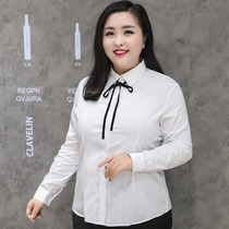 200 catty MM autumn elastic large code tooling lining clothes long sleeve shirt fat lady to fix the Korean version shirt workwear