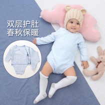 Newborn baby shirt Spring and Autumn Winter pajamas baby cotton summer belly autumn clothing long sleeve triangle