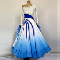 Morden Dance Competition Dress Gradient Color dress national Peugge Dancing out of the Waltz Performance Costume Grand Pendulum Nepotism