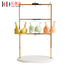 Three rows of bra underwear island rack shopping mall brand store stainless steel multi-layer disassembly clothing underwear display shelf