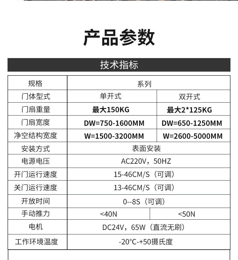 加重型德国皇冠自动感应门机组控制器电机整套电动玻璃平移门配件