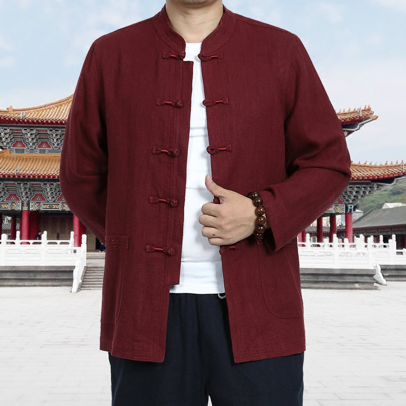 Musim Bunga Dan Musim Gugur Tang Saman Seluar Lelaki Selendang Baju