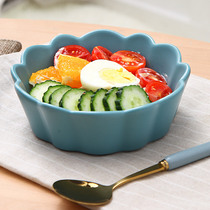 Nordic dessert bowl personality creative cute girl heart Japanese ceramic baked rice bowl Net red tableware fruit salad bowl