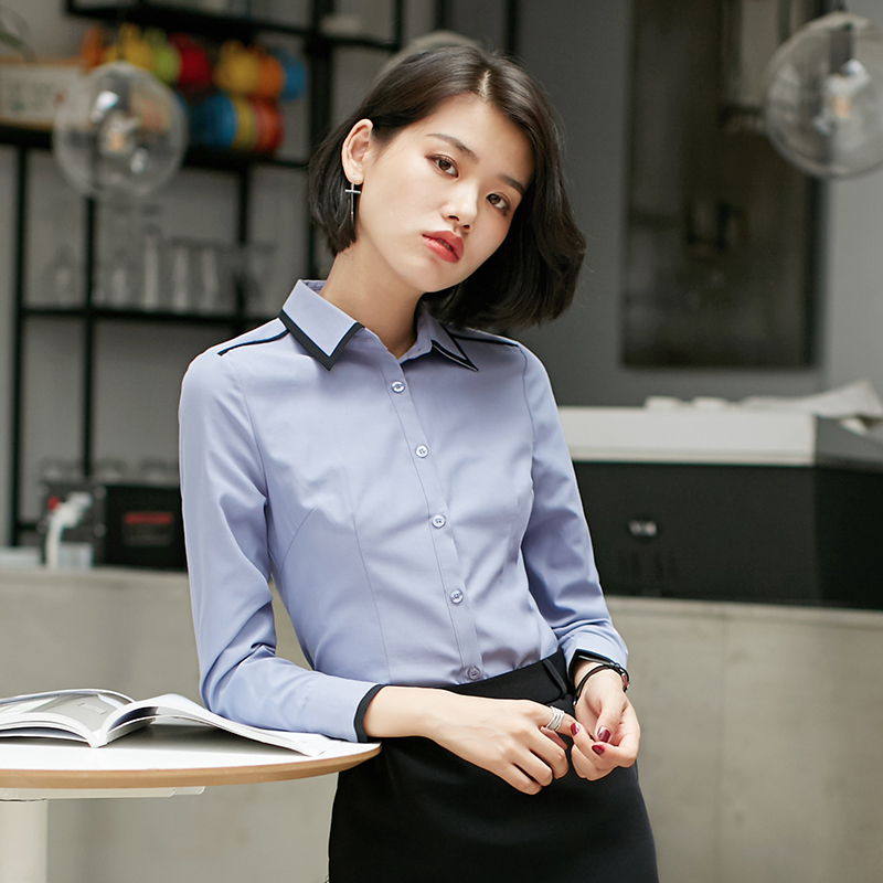 Han Fan Shirt Woman Long Sleeve 2022 Spring Clothing Clothes to work clothes ol white shirt interview dress