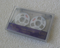 Small open blank recording tape