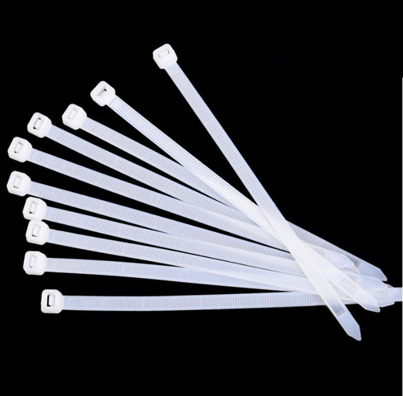 自锁式尼龙扎带4*200mm扎线带 固定塑料捆扎带 线束带白/黑色