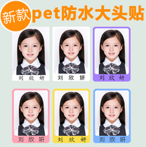 New Pet Full Waterproof Large Head Sticker 1 Inch 2 Inch Back Glue Photo Name Post Name Sticker Kindergarten Graduation Photo