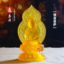 Fine water glass Guanyin Bodhisattva Buddha statue Buddha Hall living room dedicated to pingan Guanyin Bodhisattva tabletop craft ornaments