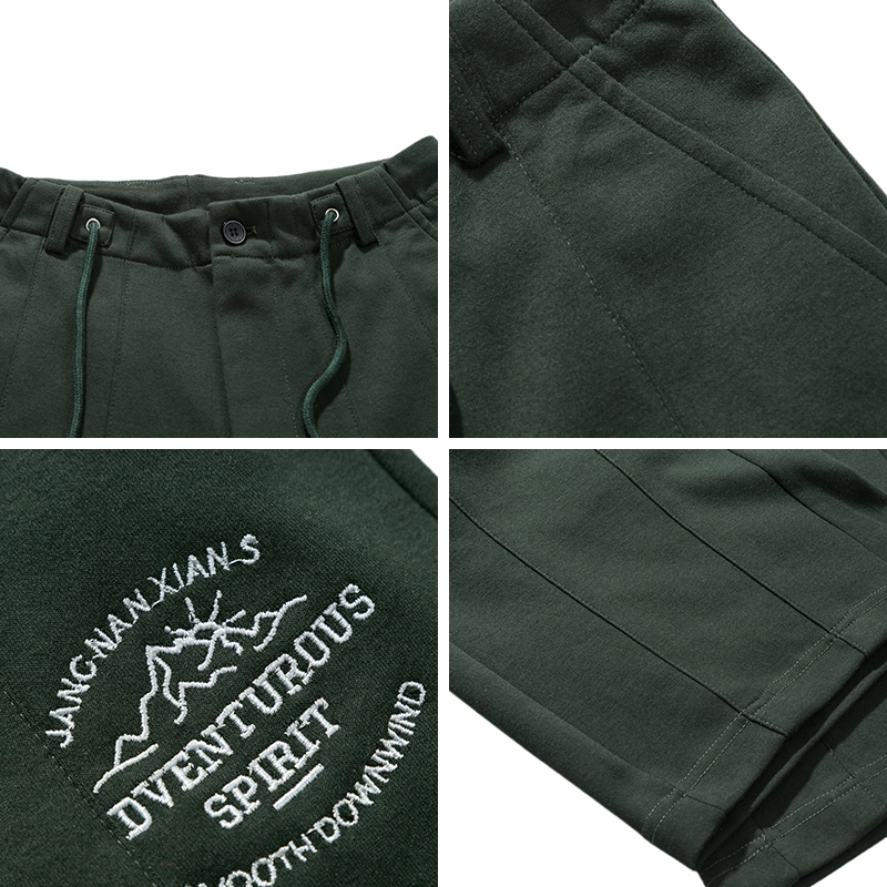 Mr. Jiangnan original autumn and winter new Japanese style printing Workwear Pants Trendy Men's Loose Straight Sports Sweat Pants
