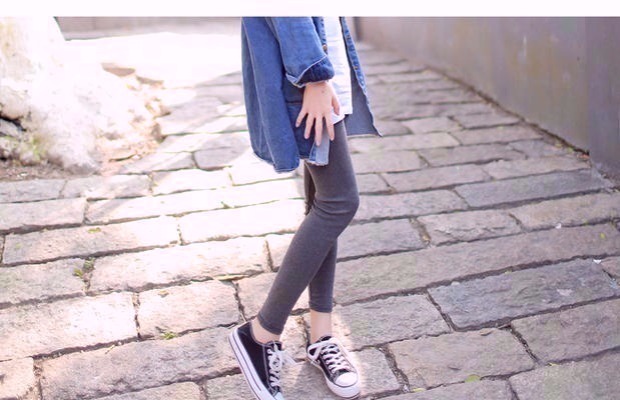 春季不加绒九分打底裤外穿纯棉显瘦莫代尔薄款