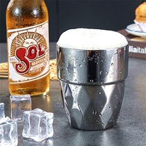 Beer cup 304 stainless steel creative draft beer cup Drop-proof personality trend water cup Cold drink milk cup Coffee cup