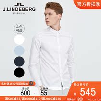 JLINDEBERG Gold Lindberg autumn business casual micro-elastic shirt shirt mens long-sleeved tide