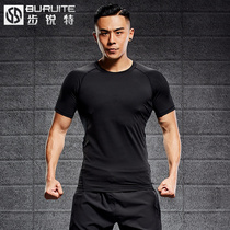 men's long sleeve elastic short sleeve sports t-shirt running fitness clothes women's training clothes