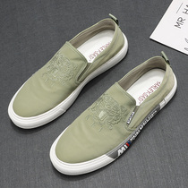 Canvas shoes mens 2021 summer new fashion versatile low-top pedal mens shoes breathable thin mens cloth shoes