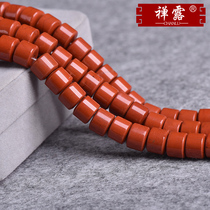 Zen Lu Warring States red stone bucket beads rice beads scattered beads semi-finished DIY handmade beaded bracelet jewelry accessories