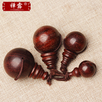 Zen Dew imitation small lobular red sandalwood round beads three-way Buddha head pagoda DIY loose beads wooden bracelet bead accessories