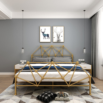 Nordic Wrought iron bed 1 2 Single dormitory bed 1 5 meters 1 8 double beds Iron frame bed Modern simple princess iron bed
