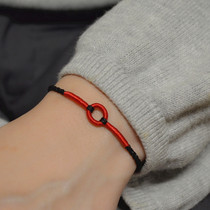 Original design hand-woven couple bracelet a pair of giant lucky red rope female girlfriends students