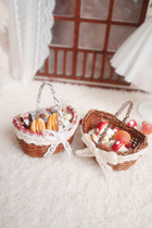 (Zan) small cloth Azone momoko ob 1 6 small head pastoral style large rattan basket picnic basket