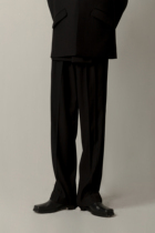 VAPOURBLUE black straight wide-leg suit pants for men and women in autumn high-waisted slim drape loose casual pants