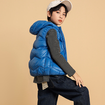 Childrens down vest boys and girls 2021 autumn and winter models outside wearing horse clip waistcoat