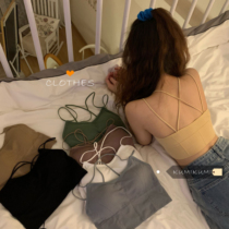 Sexual beauty back solid color short sports vest top women womens summer wearing hot girl tube small sling underwear tide