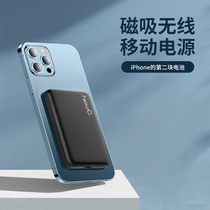 NEWQ Apple 12 wireless charging treasure iPhone13Magsafe Magnetic suction back clip external battery mobile power supply