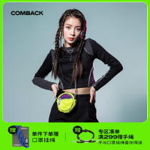 COMBACK original fashion trend small round bag inclined satchel Chains 100 hitch approch. light and convenient