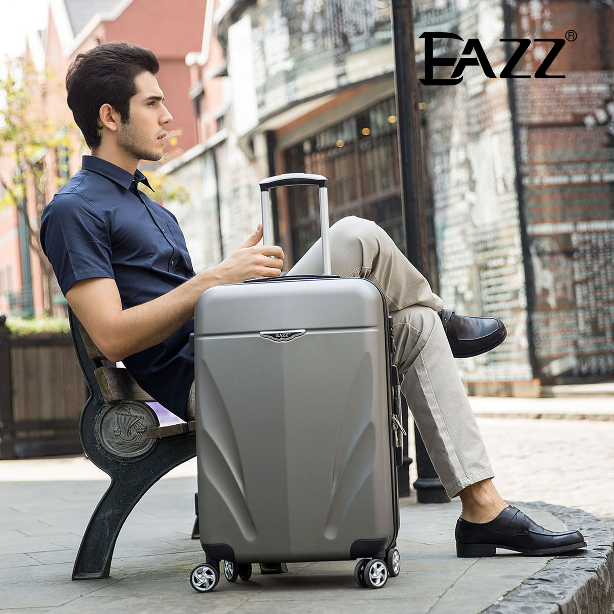 【EAZZ商务拉杆箱万向轮行李箱皮箱20寸登机