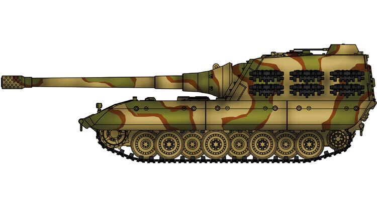 2月 搜模阁 as72099 1/72 德国e-100底盘超重型170mm突击炮 迷彩