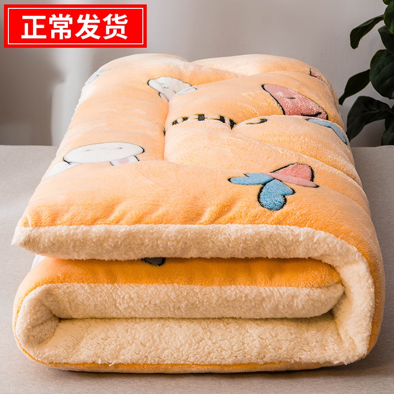 thiened cashmere mattress, soft cushion, warm cotton bed, sponge couch, rice bed, dormitory, plush quilt in winter