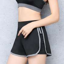 Shorts summer anti-light fake two large size loose fitness yoga pants running quick-dry high waist sports shorts women