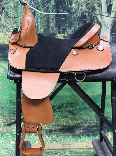 欧美代购 马术用品马鞍具 w103m桃花心木棕色赛马鞍高级定制