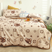 Machine washable air conditioning quilt four-piece summer quilt spring and autumn quilt core summer thin single double summer quilt