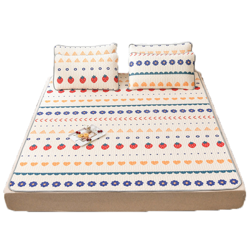 thailand latex mat 1.8m bed three piece set summer washable folding ice silk mat 1.2.0m 1.5 summer
