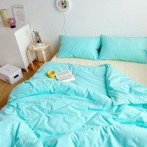 Full cotton washed cotton four sets 1 8m bed pure cotton quilt cover sheet 1 5 m single double with three sets bedding