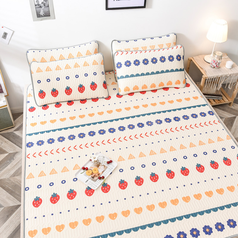 thailand latex mat 1.8m bed three piece set summer washable folding ice silk mat 1.2.0m 1.5 summer