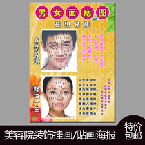 Face Mole Plot Hung Painting Male And Female Facial Nevus Mole Total Theory Decoration Painting Beauty Salon Mole Fresco Propaganda Painting Poster