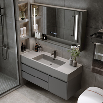 Light Extravagant Bath Room Cabinet Mirror Cabinet Combination Brief Modern Rock Integrated Washbasin Washbasin Toilet Terrace Basin Wash table