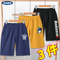 Boys shorts childrens summer cotton sweatpants wear thin pants boys middle and big children casual pants summer clothes